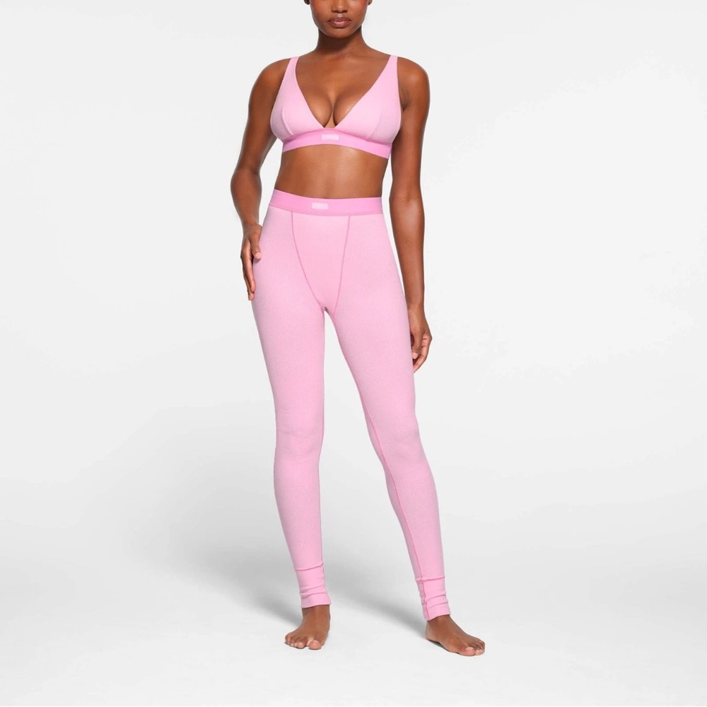 Skims Cotton Rib Leggings Bubblegum Limited Edition S